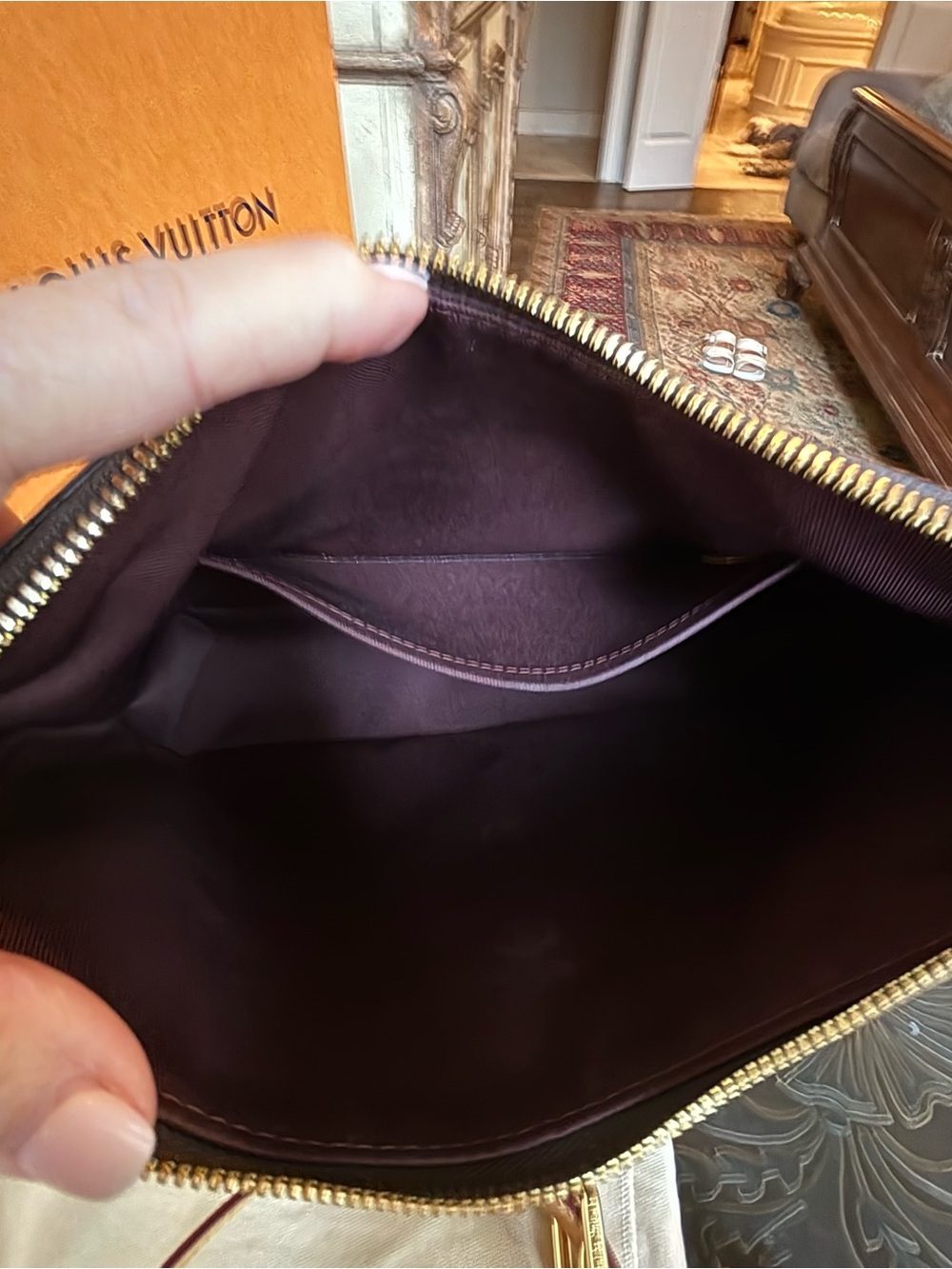 Louis Vuitton Odeon Brown Monogram Canvas Shoulder Bag with Natural Trim - Picture 16 of 16